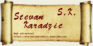 Stevan Karadžić vizit kartica